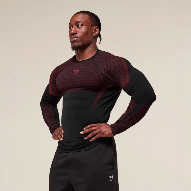 American Trendy Brand Gymshark Casual Sports Fitness Running Jogging Men's Elastic T-Shirt Training Tights Outerwear American Trendy Brand Gymshark Casual Sports Fitness Running Jogging Men's Elastic T-Shirt Training Tights Outerwear