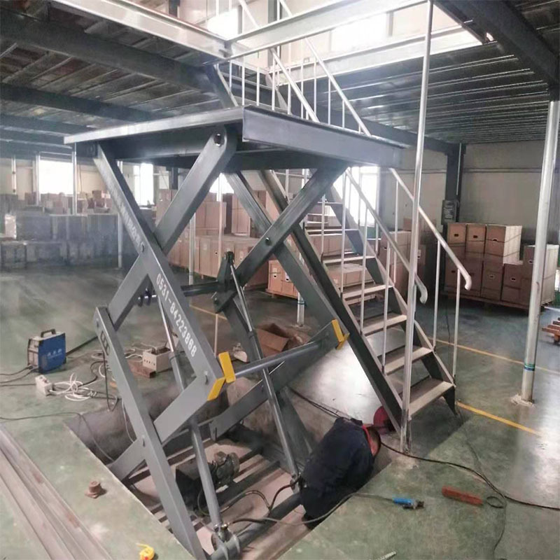 济南天越车间/仓库用固定剪叉式升降货梯 剪叉式升降平台