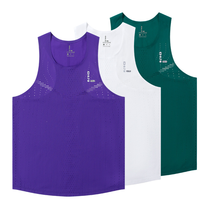 Zero Resistance Summer Men's Professional Running Sports Ultra-Light Partition Wind Tunnel Quick-Drying Breathable Marathon Cross-Country Vest