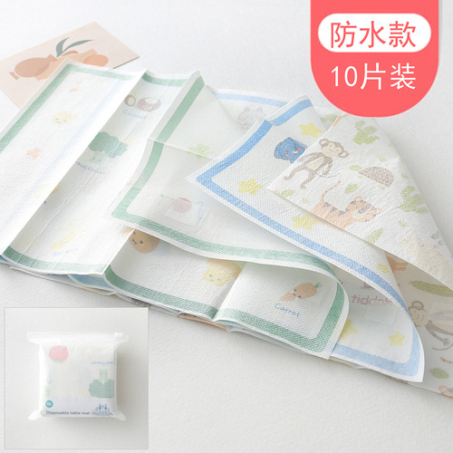 Disposable placemat waterproof and oil-proof baby tablecloth baby portable table mat tablecloth children's placemat dining table mat