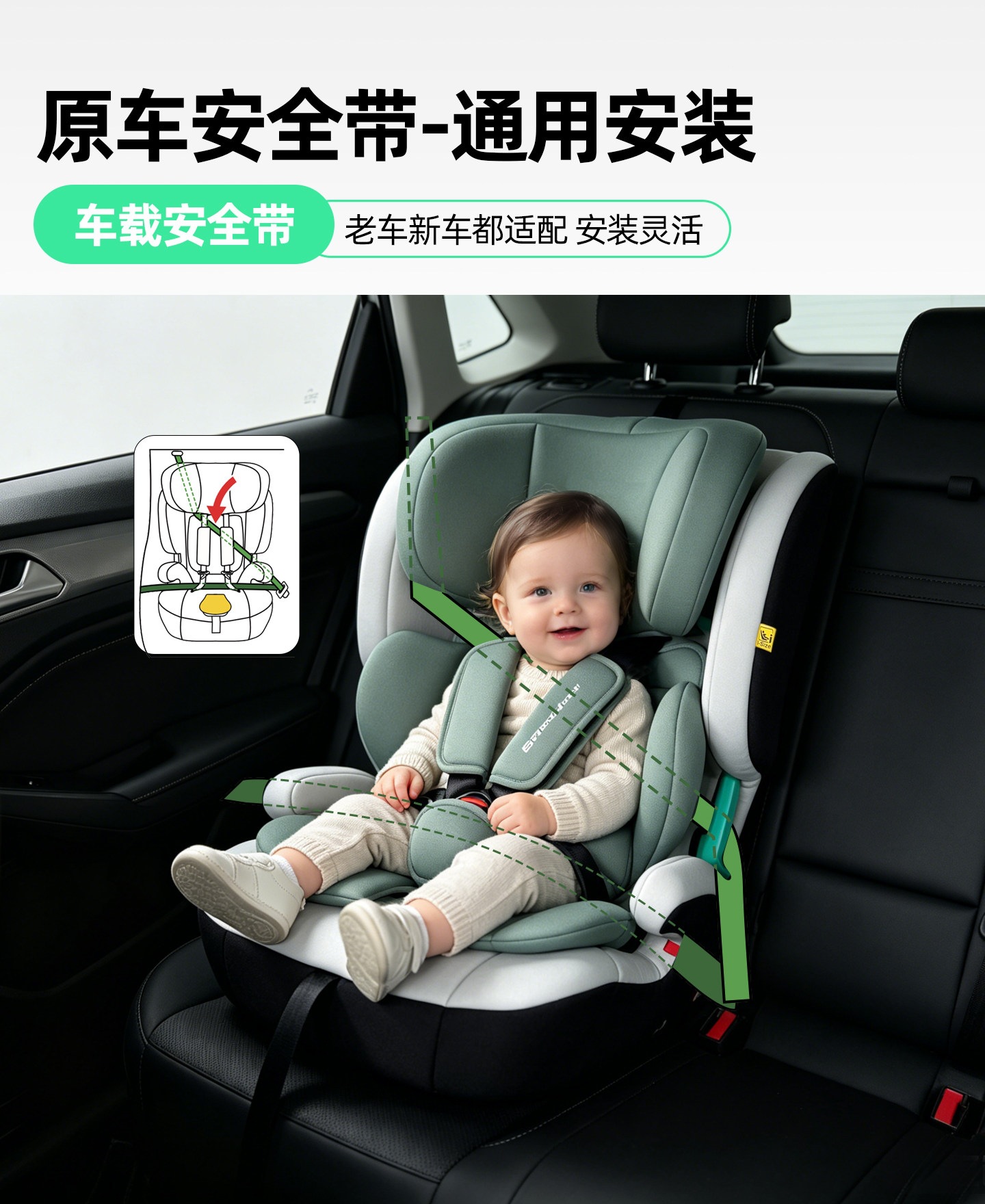 Suitable for Space Armor child safety seat 0-4-9-other 2-year-old baby car seat ISOFIX