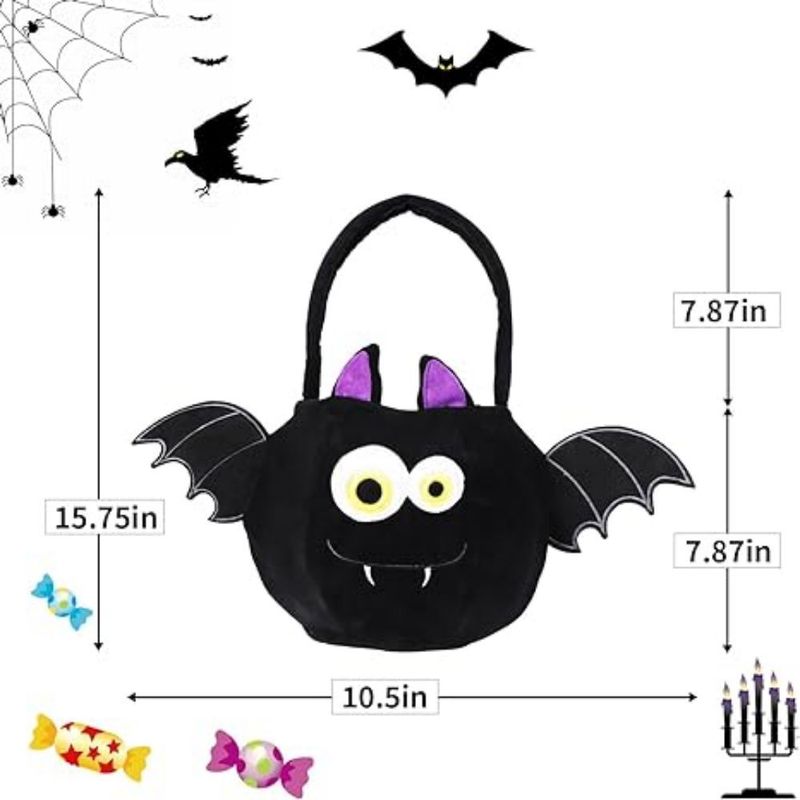 国境を越えた新型ハロウィーン装飾品超柔らかい袋鬼節児童キャンディープレゼント袋黒猫袋|undefined