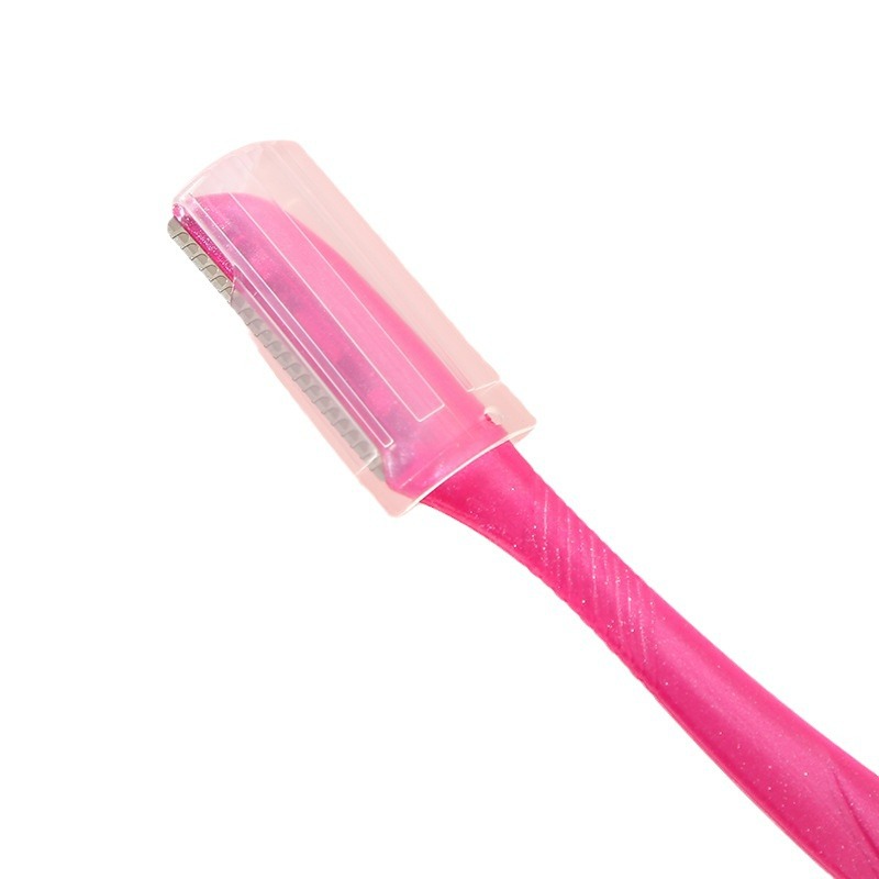 Cuchillo de ceja de cristal de acero inoxidable cuchillo de ceja de raspado red de protección para principiantes cuchilla de raspado