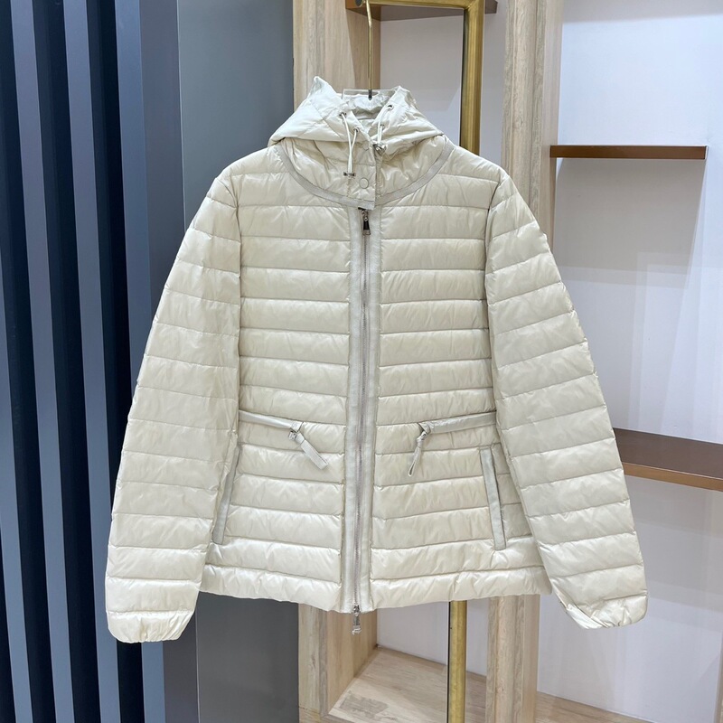 M Women's Autumn and Winter Hooded Slim Fit Lightweight down Jacket Casual Winter Jacket Duck down Lace-Up Waist Jacket