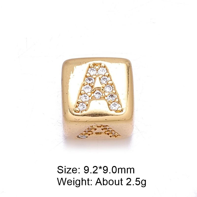 3g Weight Beads Jewelry Making Type DIY Ornament Accessories Classification 1 Piece Quantity Copper Material Letter Pattern All Seasons Season Polished Finish Plating Design Simple Style Style 1 Piece Copper Letter Polished DIY Ornament Accessories Beads 无