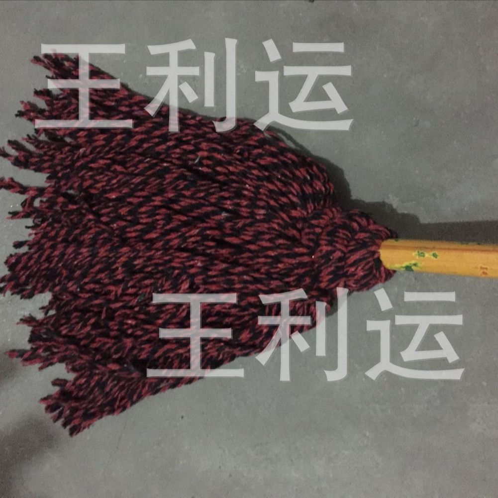 厂家供应 圆头墩布 木柄圆头拖布 棉纱线拖把 木杆圆头拖把