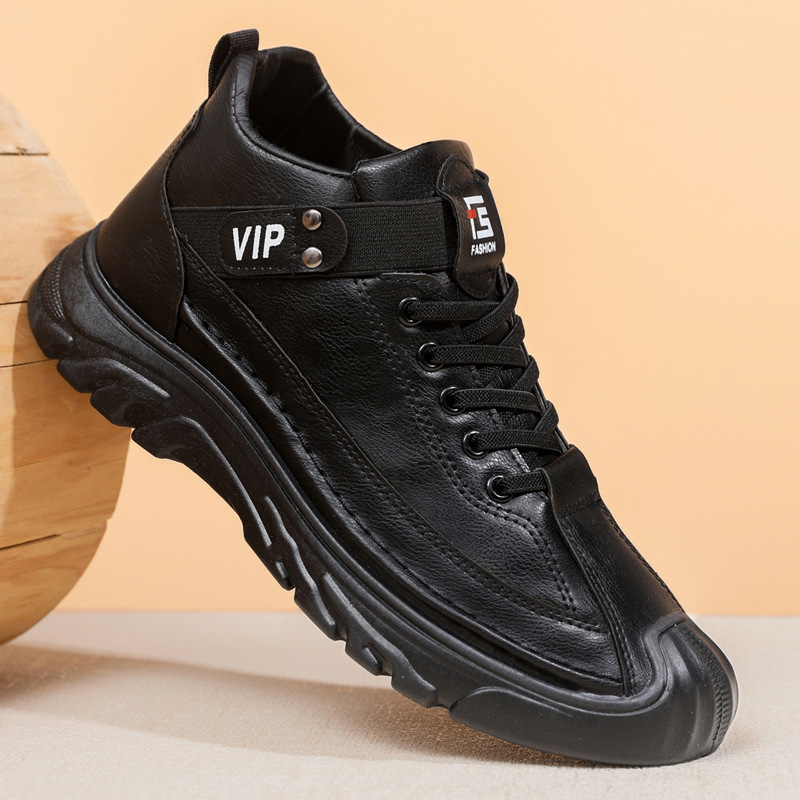 Einzelne optionale Winterstiefel von Martin für Herren, fleecegefüttert, dick gepolstert, warm, hoch geschnitten, bequem, große Baumwollschuhe_voghion.com