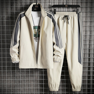 The legendary Paul Xinmang Spring and Autumn Jacket suit Men's Fashion Brand Fashion Three Bar Casual Work Trousers