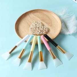 厂家批发硅胶面膜刷 涂抹泥膜器 美容化妆刷便携带软头硅胶面膜刷