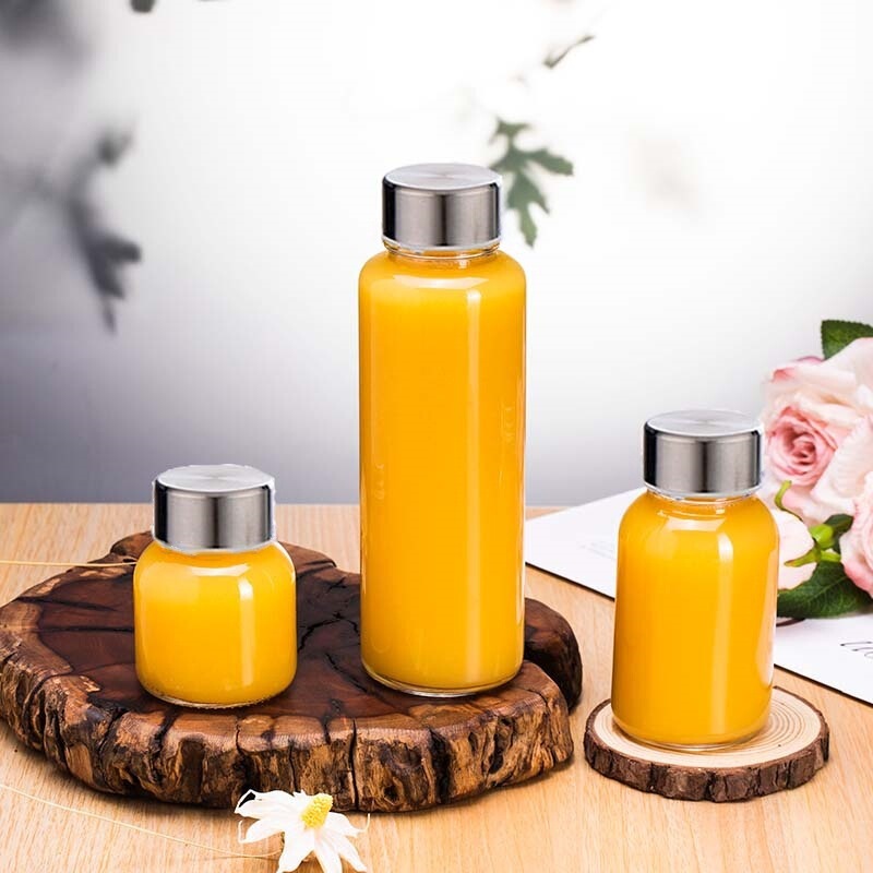 Amazon Daifa New Sealed Glass Bottle Empty Bottle Cold Extract Beverage Juice Bottle 250ml Milk Bottle Fruit and Vegetable Bottle ins