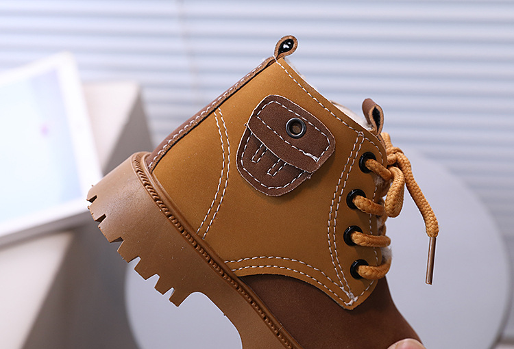 Botas de algodão com pelúcia para crianças meninos e meninas_voghion.com