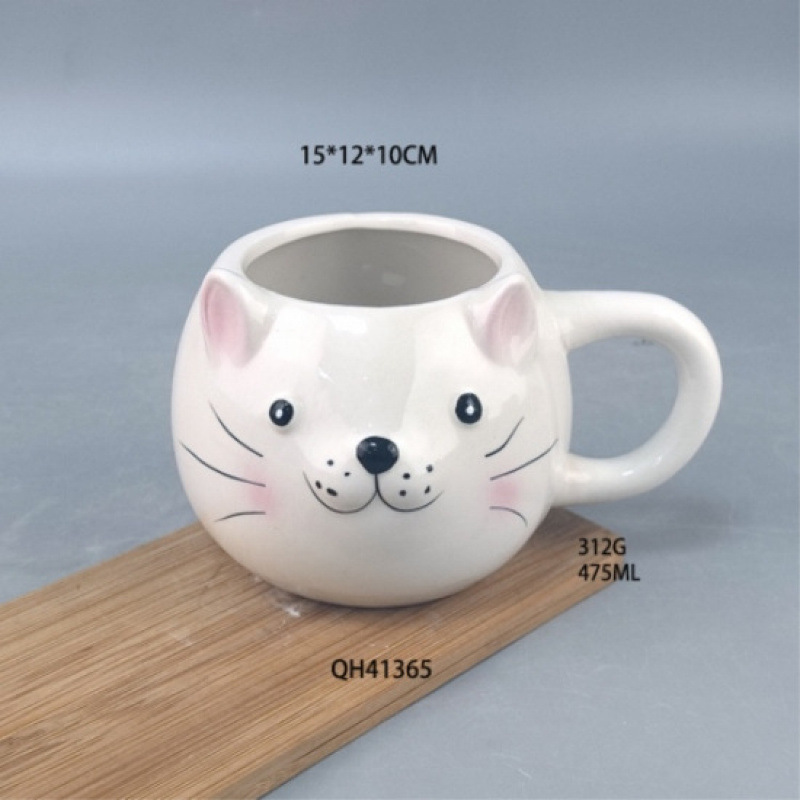 Taza de agua de cerámica para gatos cuidadosamente seleccionada Taza de café para el hogar de las niñas Taza de agua Taza de oficina Taza de pareja de dibujos animados