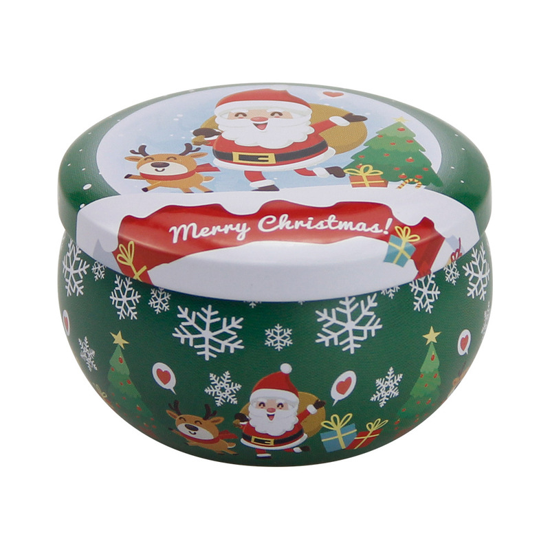 新しい 2.2 オンスブリキクリスマス香りキャンドル缶在庫卸売ホリデープロモーション包装クリスマス缶|undefined