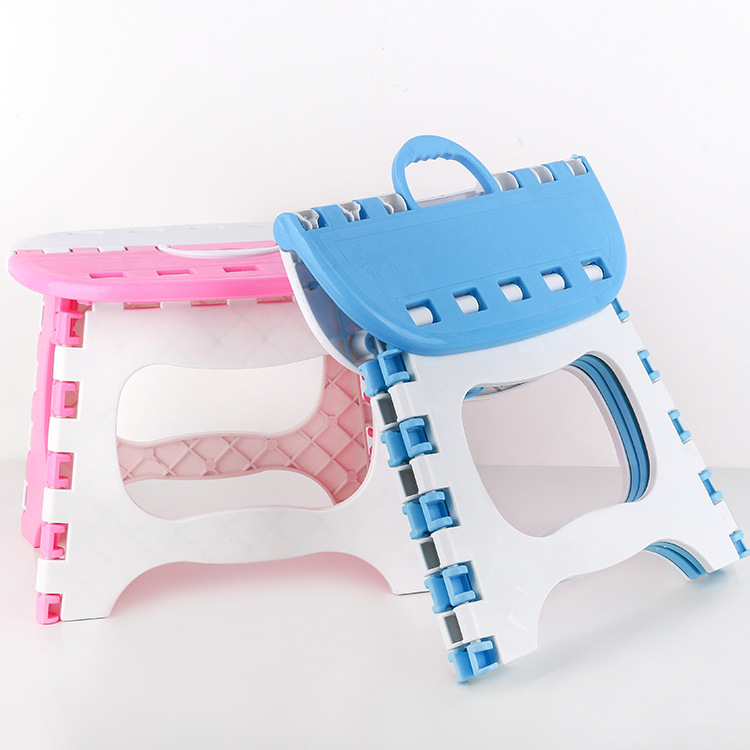 Large thickened plastic stool handle foldable shoe stool outdoor portable fishing small bench home stool