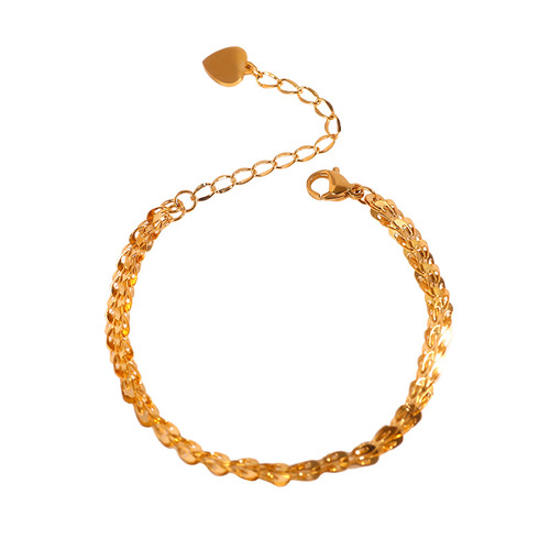 Japanese and Korean fashion lucky phoenix tail bracelet for women light luxury niche new style female 18k gold internet celebrity exquisite cold style bracelet