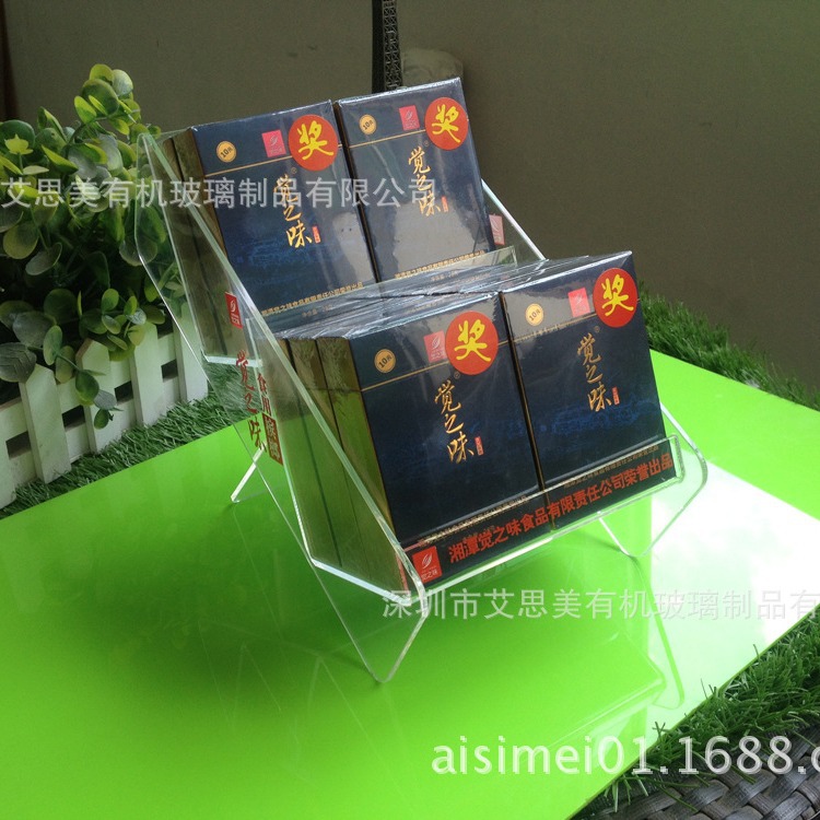 透明亚克力槟榔展示架 烟展架 亚加力可拆卸阶梯陈列架生产工厂