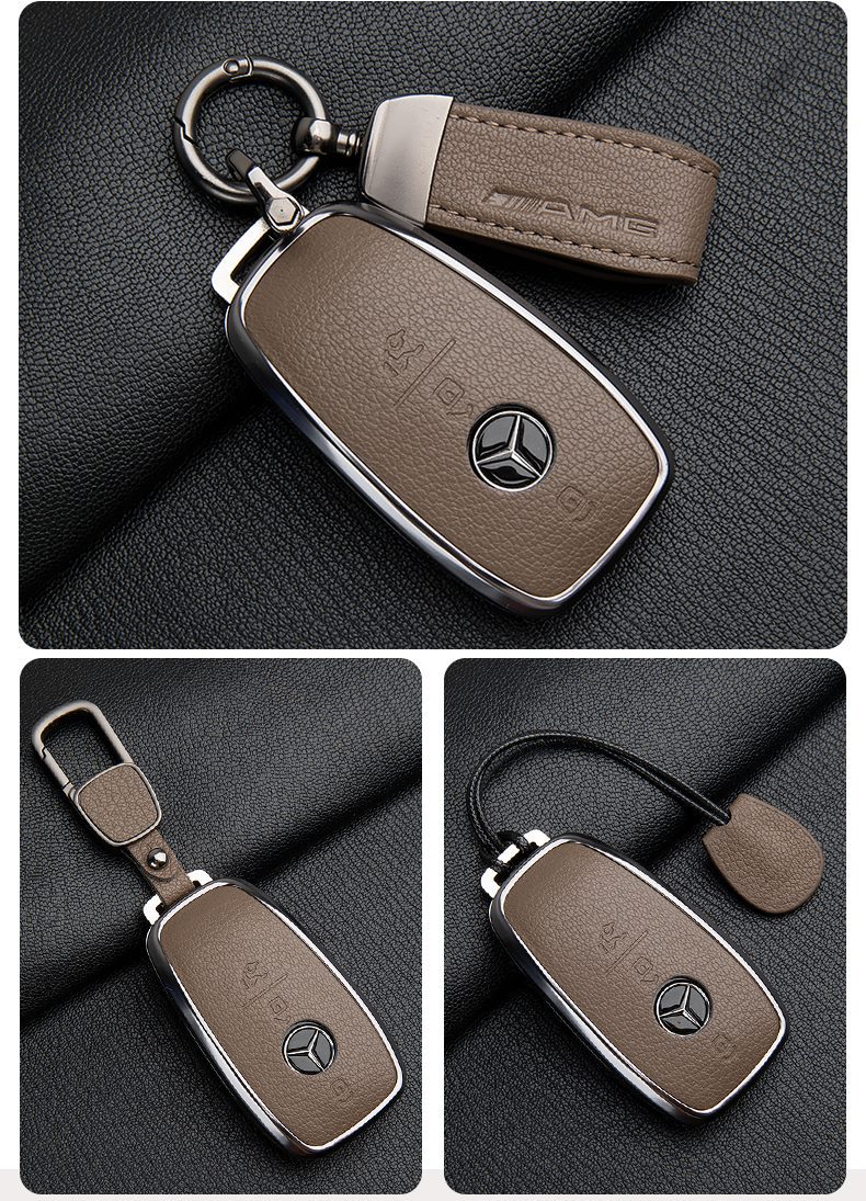 Suitable for Mercedes-Benz Amg Key Cover G63 High-End G500 Leather Key Case Gle Gtr Gt50 Car Key Shell