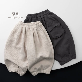 韩韩的儿童阔腿裤春季新款男女童日系穿搭洋气裤子中小童一件代发