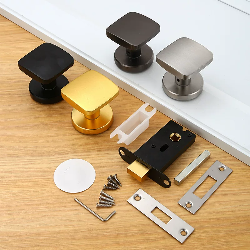Metal invisible square lock for home use with key