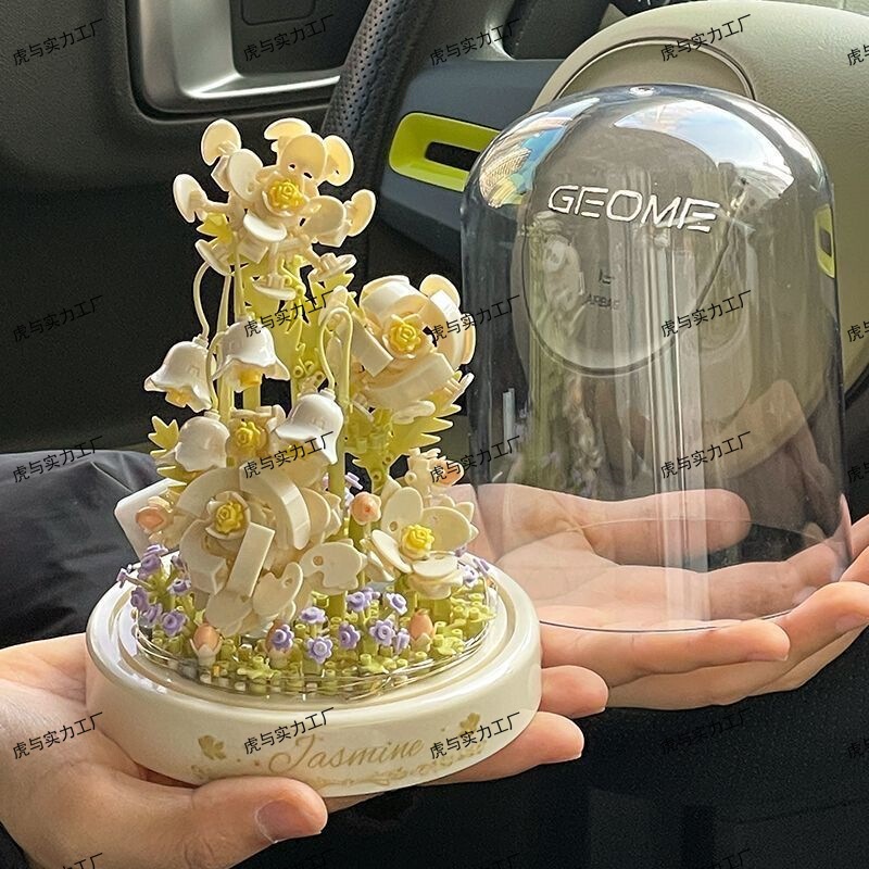 2025新款永生花积木玫瑰樱花树拼装玩具手工diy盆栽摆件女生礼物|undefined