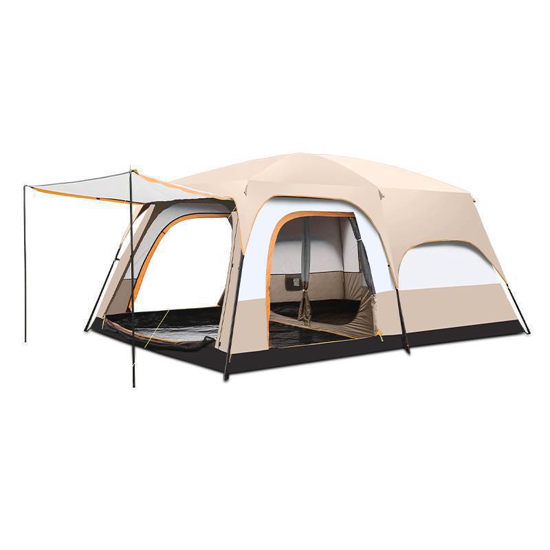 Outdoor Tent with Two Rooms and One Living Room, Waterproof Family Camping Equipment, Picnic Camping Portable Folding Large Tent Outdoor Tent with Two Rooms and One Living Room, Waterproof Family Camping Equipment, Picnic Camping Portable Folding Large Tent