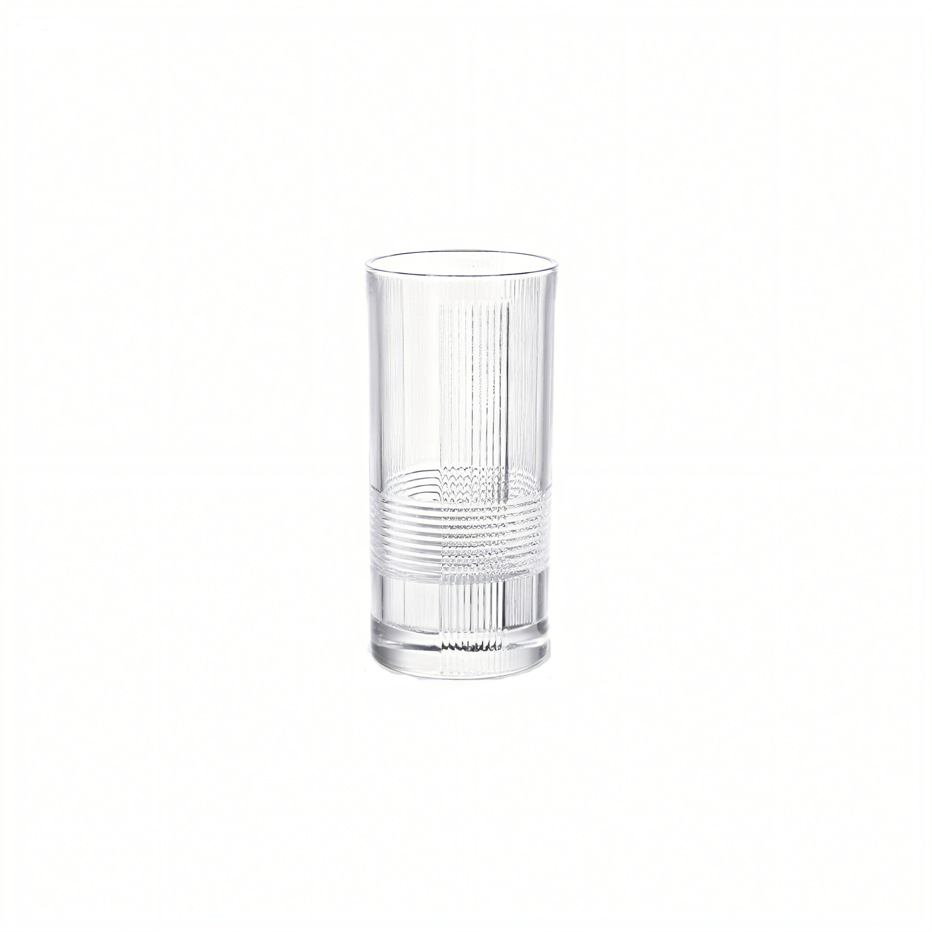 Vaso de vino de vidrio rayado al por mayor, taza de whisky, taza de cerveza, taza de agua recta, taza de bebida impresa logotipo