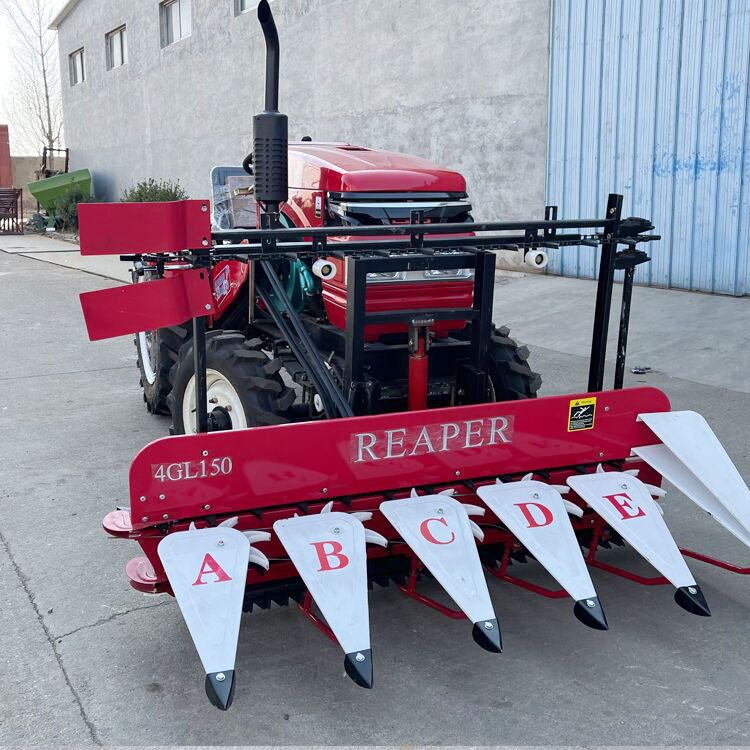 四轮前置1米5割副高架一边倒玉米秸秆割晒机农用艾草秸秆割倒机