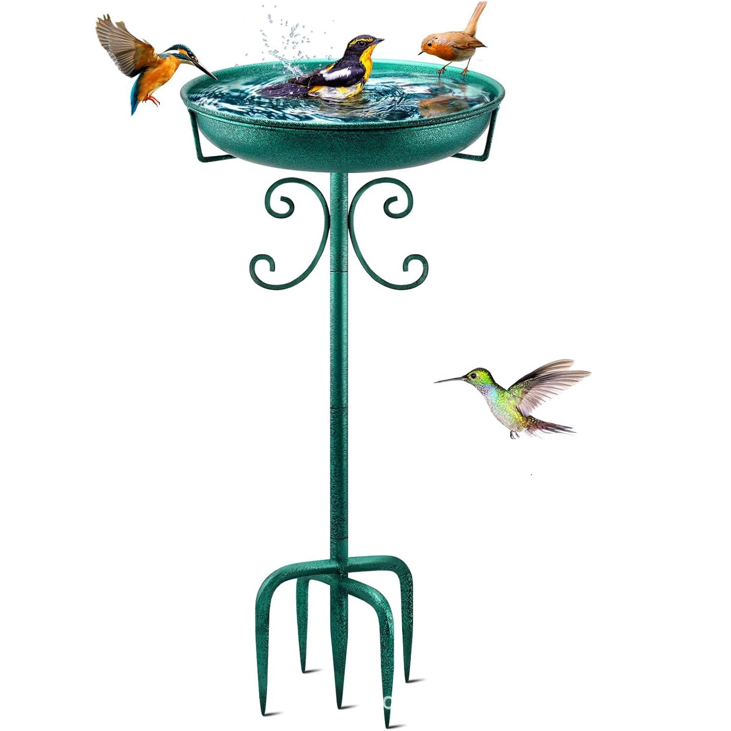 Американский винтажный кованый орнамент птиц кормление водой корма для ванны раковина для украшения сада вертикальная садовая птичья ванна кормление миска