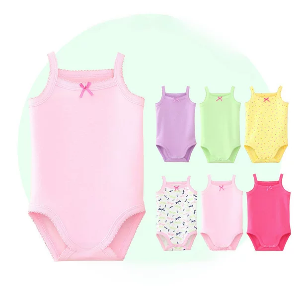 Baby's jumpsuit Class A Summer Vest Triangle Harper Girl's Baby Sleeveless Climbing Suit Newborn Sling Bag Fart Suit