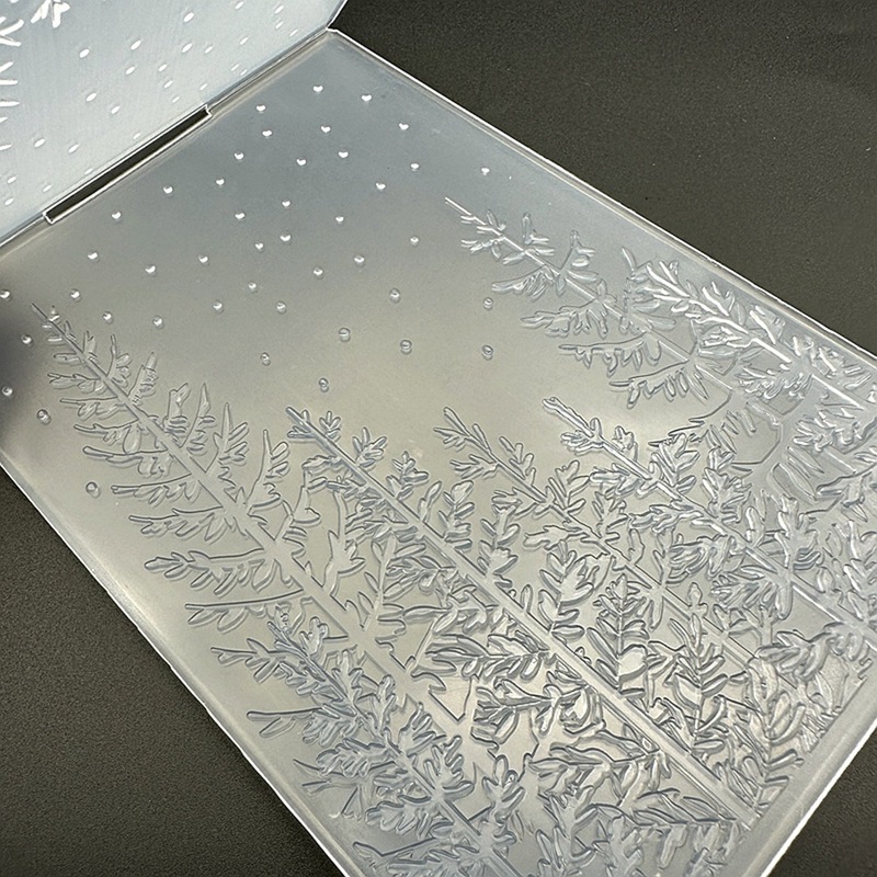 3D プラスチック凹凸エンボス加工テクスチャクリップクリスマス凹凸テンプレートエンボス加工プレートエンボス印刷クリップハンドブックツール|undefined