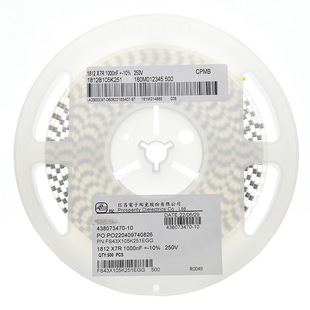 ԭ�b��Ʒ�Ų��մ����FS43X105K251EGG1812 X7R 250V 100NF 10%