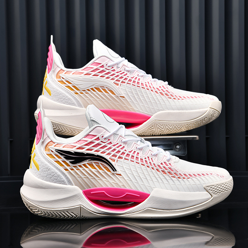 Fricción con sonido profesional antideslizante zapatos de baloncesto de combate real hombre y mujer amortiguador desgaste pareja zapatos deportivos casuales