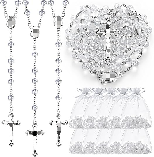 Transfronterizos azul púrpura cristal cuentas rosario collar DIY suéter cadena joyas accesorios de aguja curva regalos decorativos image 8