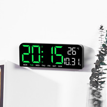 新款大屏幕闹钟简约LED桌面时钟创意钟表大尺寸台钟可挂0707
