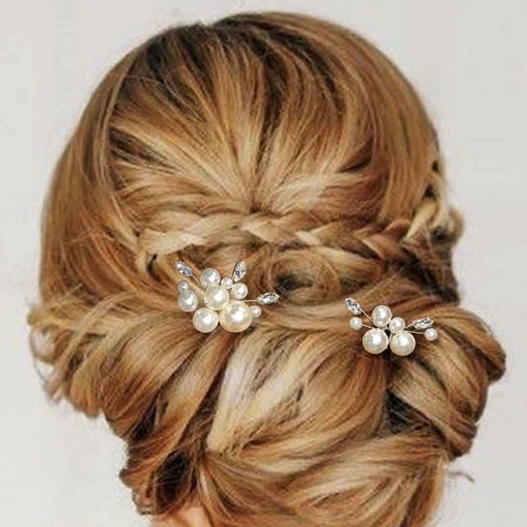 Silver Chinese hairpin from pearl, accessory for bride, Amazon