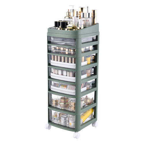 Cosmetic storage cabinet drawer-type multi-layer storage rack floor-standing desktop skin care product storage box under the table organizing cabinet