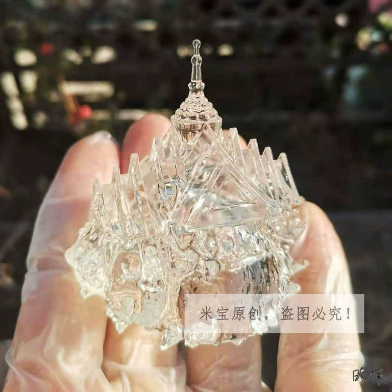 Рак-отшельник Поставки для животных Замена скорлупы Цвет прозрачный кристалл Конч Клубника Короткое запястье 3D Печать Корпус Смола Стекло