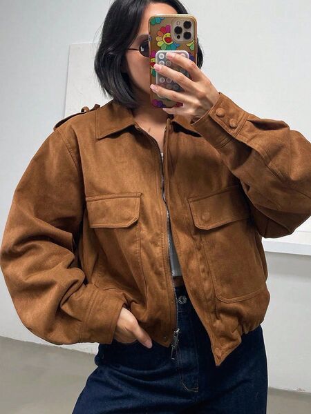 autumn retro velvet jacket for leisure