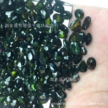 天然碧玺戒面水滴形戒面蛋形戒面通透饱满蓝绿色裸石镶嵌配件批发