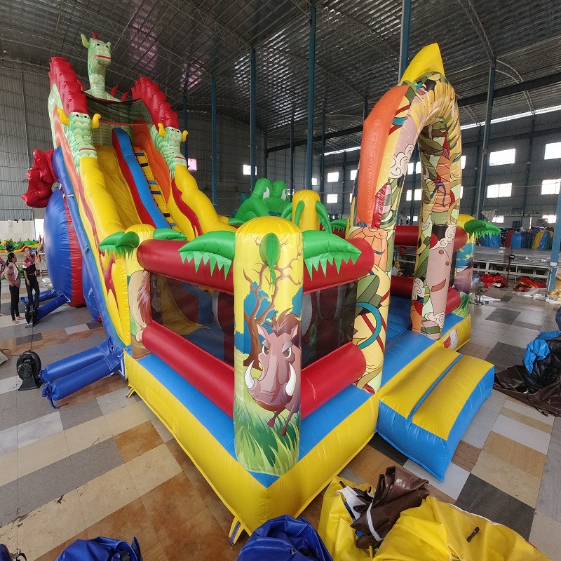 Castillo inflable gigante para niños, tobogán extragrande para parques de atracciones y centros comerciales al aire libre, trampolín grande para niños