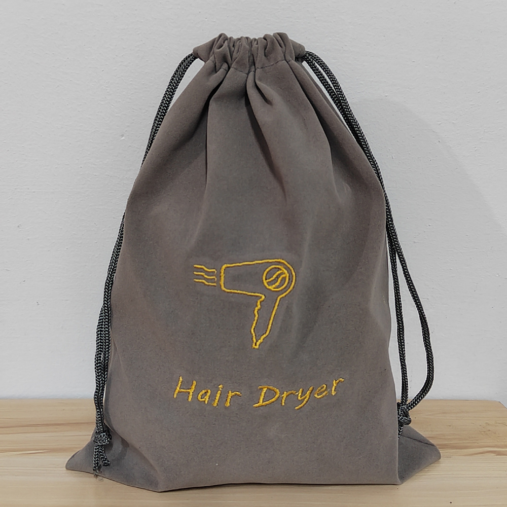 Bolsa de terciopelo bolsa de secador de pelo de hotel bolsa de terciopelo en stock bolsa de cordón bolsa de joyería bolsa de secador de pelo bolsa de almacenamiento bolsa de lino