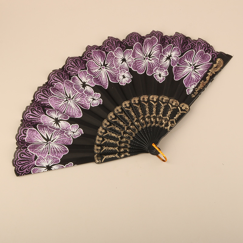 Abanico Plegable de Encaje de Plástico, Estampado, para Danza image 33