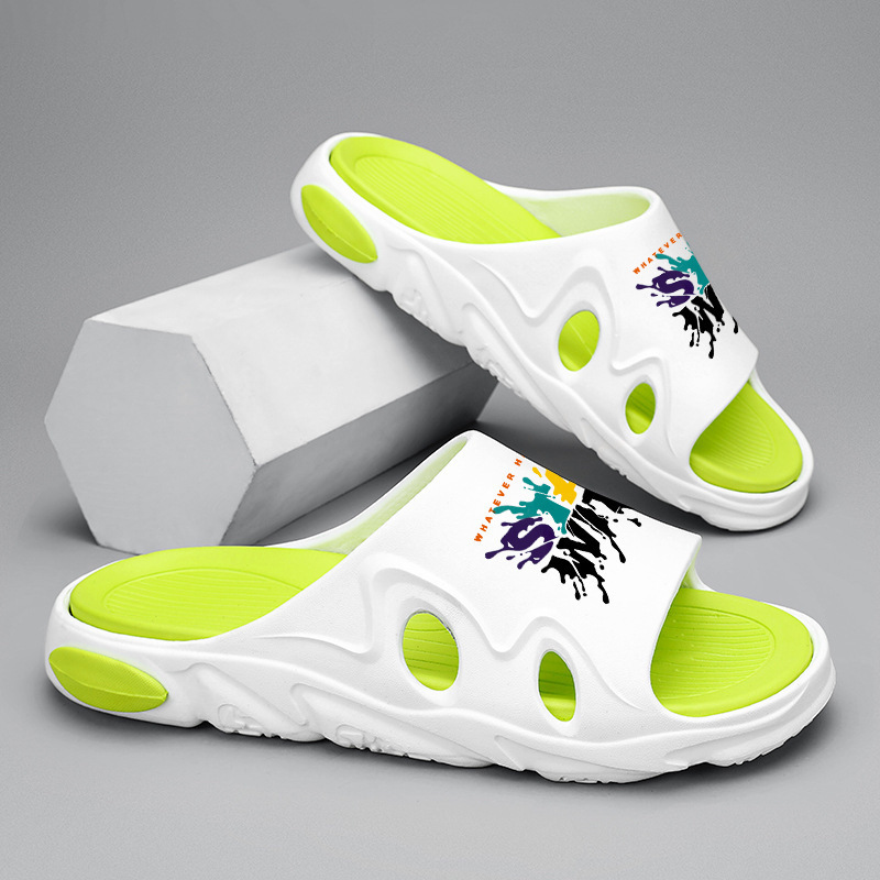 Zapatillas de moda de verano para hombres, zapatillas casuales, zapatillas de playa antideslizantes de fondo grueso para adolescentes