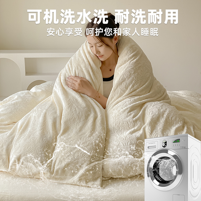 Otoño e invierno engrosado tallado cama de terciopelo de coral flanela colchón sábanas de cama cama de tres piezas