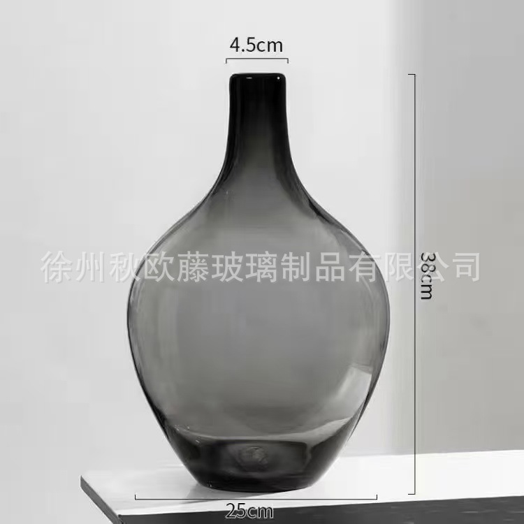 큰배마 술취한 나무 꽃병 38 [투명] 그레이
