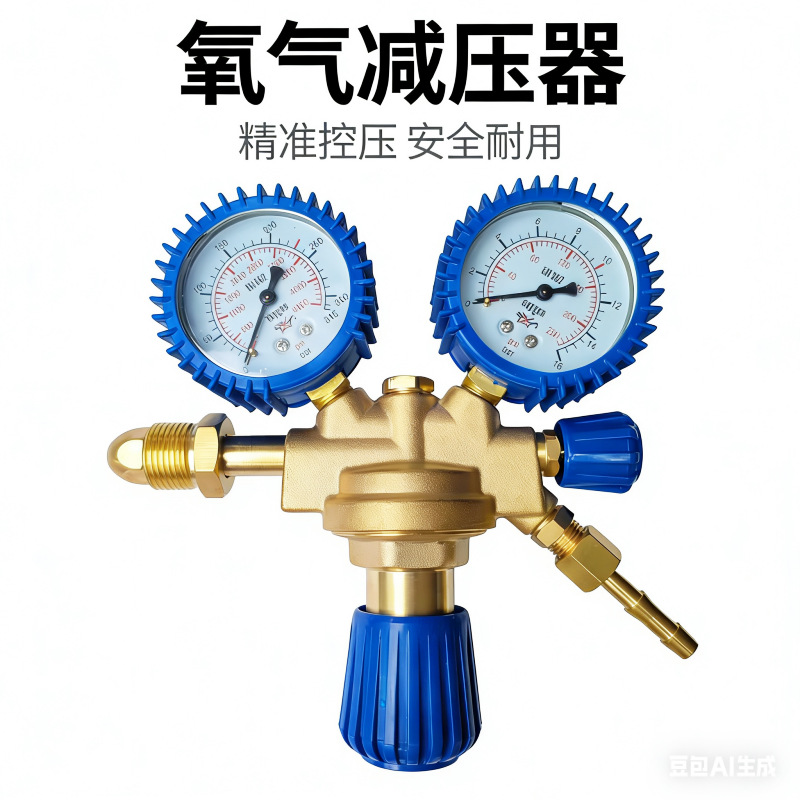 宁波工厂直供义乌外贸全铜意式氧气减压器外螺纹氧气表高精度气瓶