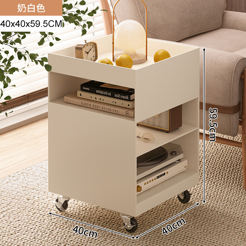 Estante de mesita de noche simple, estante de hierro extraíble, dormitorio doméstico, red roja, carro creativo, almacenamiento, armario lateral