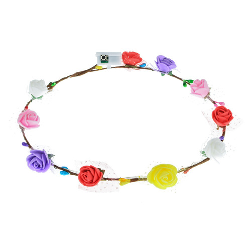 led luminous gold garland tourist attraction scan code flashing headwear night market toy wholesale