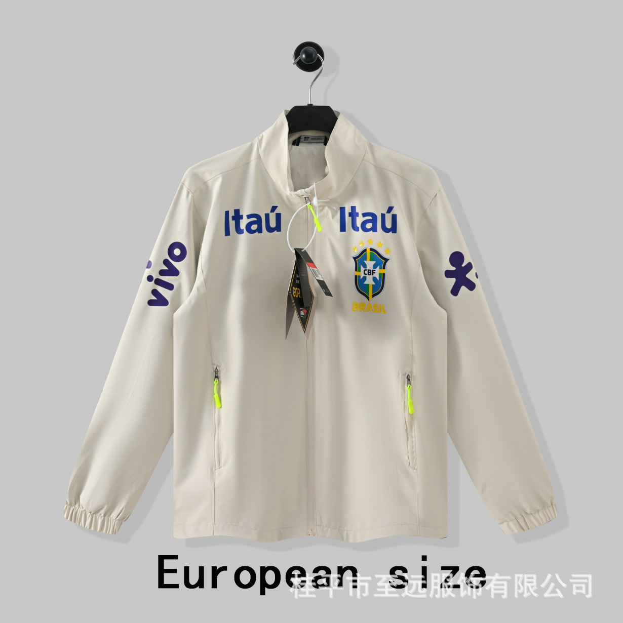 Brasileño chaqueta de asalto con capuchón, abrigo a prueba de viento, abrigo a prueba de agua, fábrica de fuentes deportivas, ropa de entrenamiento de fútbol al por mayor image 21