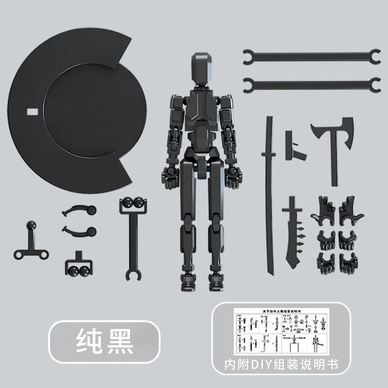 重力磁気吸引幸運十三多関節全身可動ロボット可動人形反重力関節人積み木|undefined